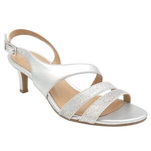Naturalizer Women Taimi Slingback Sandals Size US 9M Silver Pearl Glitter